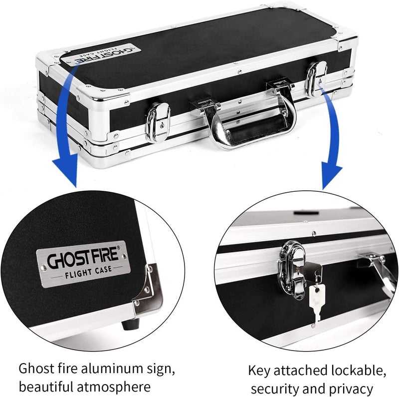 GHOSTFIRE Guitar Multi Effect Pedal Case 15.9x5.5x2.8in，With Pedal Mounting Tape Fastener，Sturdy Locking Aluminum ，T series T-EC4 - Image 5
