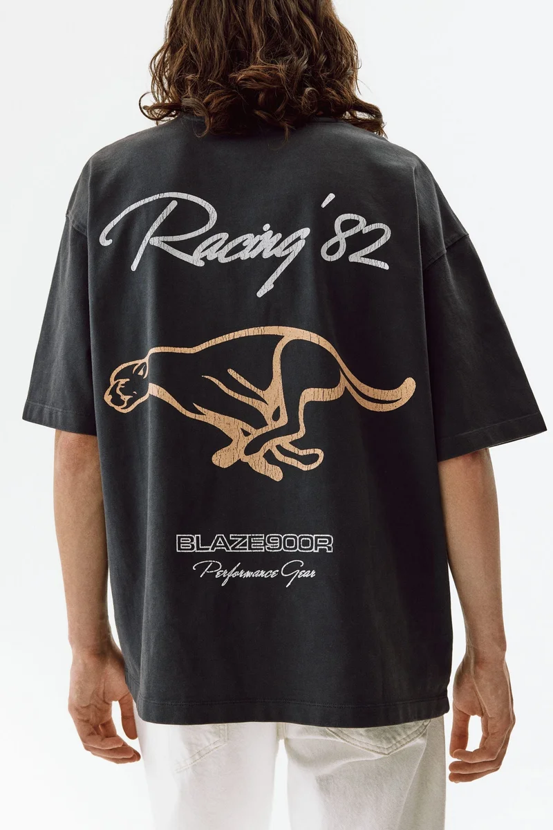 H&M Oversized Fit Printed cotton T-shirt