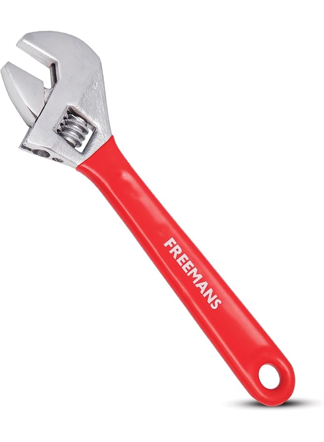 FREEMANS Chrome Plated 12-Inch Adjustable Wrench with Sleeve - Image 1