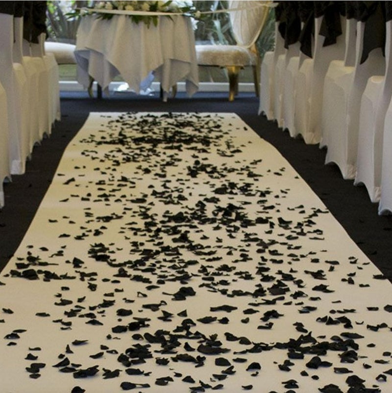 CODE FLORIST 2200 PCS Silk Rose Petals for Valentine's Day Romantic Night Wedding Proposal Anniversary Flower Decorations(Black) - Image 2