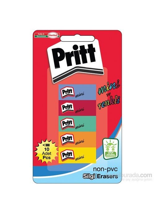 Pritt Mini Eraser 10 Pcs Blister  - Image 1