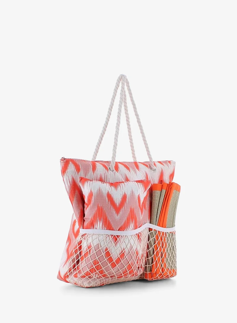 مارينا جالانتي Marina Galanti Masainas Beach Bag with Mat & Pillow - Orange