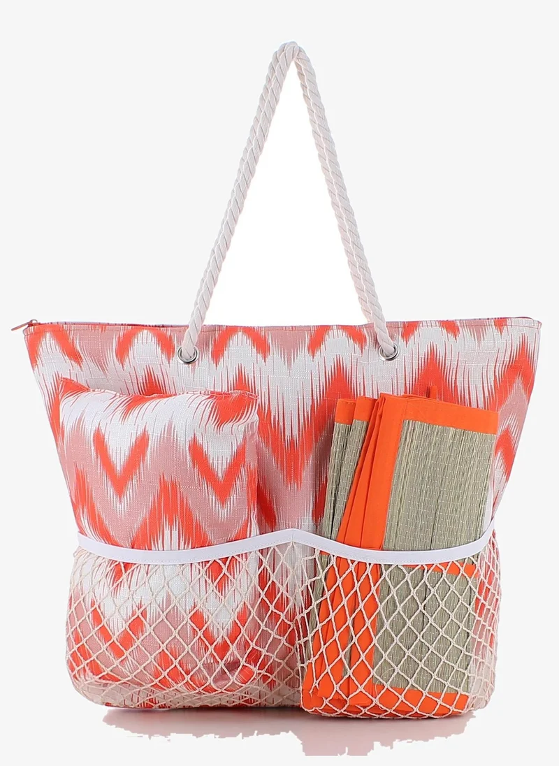 Marina Galanti Marina Galanti Masainas Beach Bag with Mat & Pillow - Orange