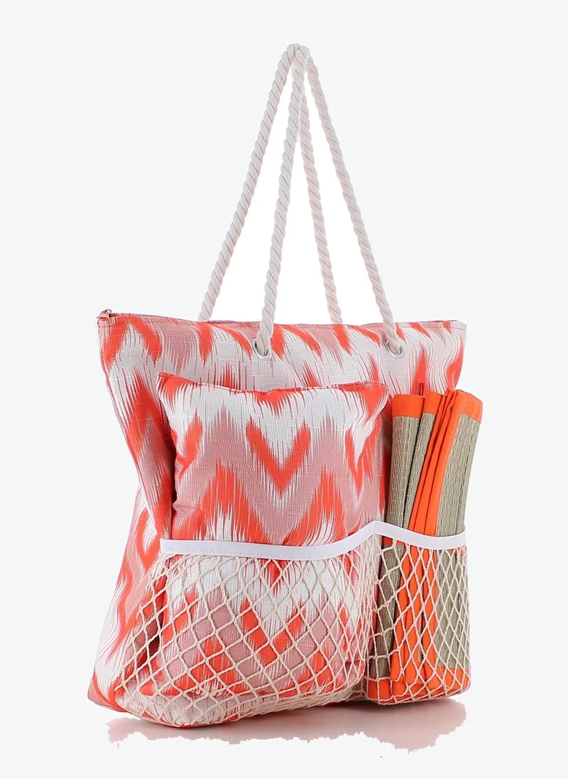 Marina Galanti Marina Galanti Masainas Beach Bag with Mat & Pillow - Orange