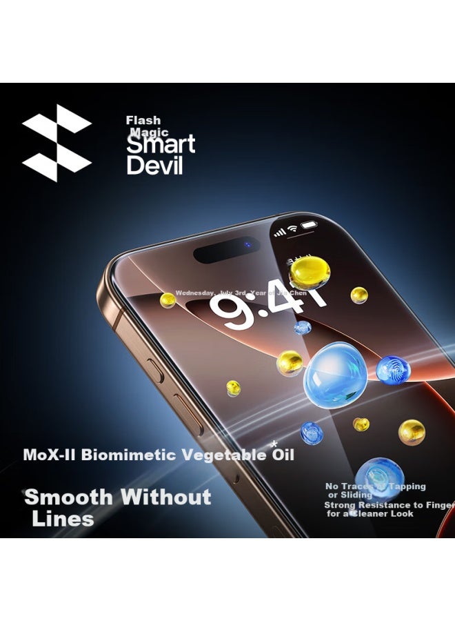 Smartdevil Tempered Glass Screen Protector For Iphone 16 Pro, Full Coverage Anti-dust Anti-drop Anti-fingerprint Ultra-thin Large View No White Edge Hd 1 Piece - Dust-free Packaging - Image 5