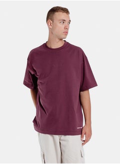 Burgundy Basic Oversized Tee