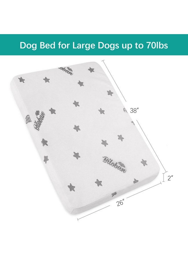 بيلوبان أسرّة الكلاب المقاومة للماء من Biloban للكلاب (الكبيرة)، وسائد قابلة للغسل أو وسائد للحيوانات الأليفة، وأسرّة وأثاث من الإسفنج الذكي للكلاب الصغيرة/المتوسطة/الكبيرة جدًا/الكبيرة جدًا جدًا مع غطاء قابل للإزالة (رمادي فاتح) - Image 4