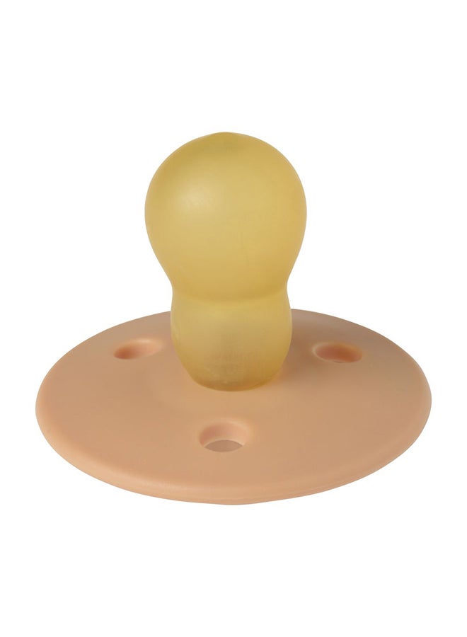 Mininor Round Pacifier Latex 6M Golden Sand - Image 1