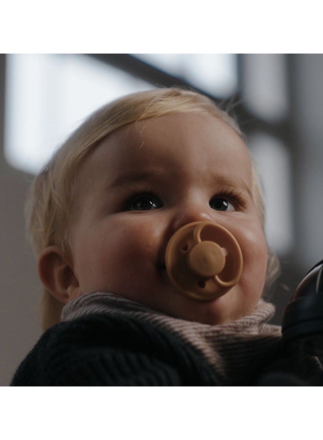 Mininor Round Pacifier Latex 6M Golden Sand - Image 2