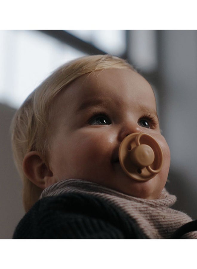 Mininor Round Pacifier Latex 6M Golden Sand - Image 3