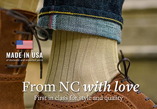 BoardroomSocks Cotton Dress Socks for Men – Knee High Mens Khaki Executive Socks – Classic Over the Calf Dress Socks by Boardroom Socks - Image 4
