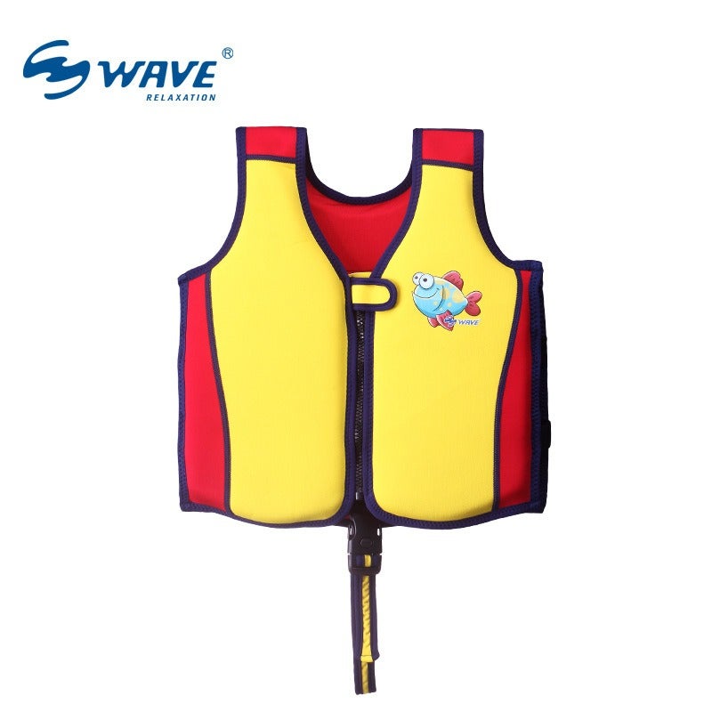 Wave Kids Life Jacket High Buoyancy Vest for Swimming Boating Flood Safety Baby Toddler - Red