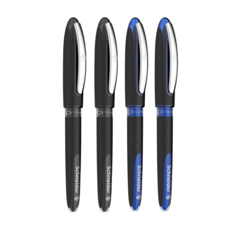 Luxor Schneider One Sign Roller Ball Pen - Blue & Black | 1.0 mm | 2000 mtrs writing length | Waterproof Ink | Consistent ink flow | Ideal for Professionals-Office essential | Pack of 4 - Image 2