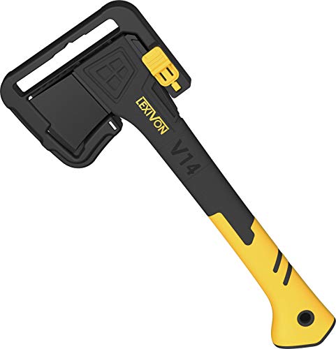 LEXIVON V14 Camping Hatchet, 14-Inch Axe | Ergonomic TPR Grip, Lightweight Fiber-Glass Composite Handle | Protective Carrying Sheath Included (LX-V14) - Image 5