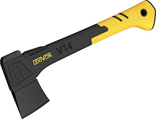 LEXIVON V14 Camping Hatchet, 14-Inch Axe | Ergonomic TPR Grip, Lightweight Fiber-Glass Composite Handle | Protective Carrying Sheath Included (LX-V14) - Image 1