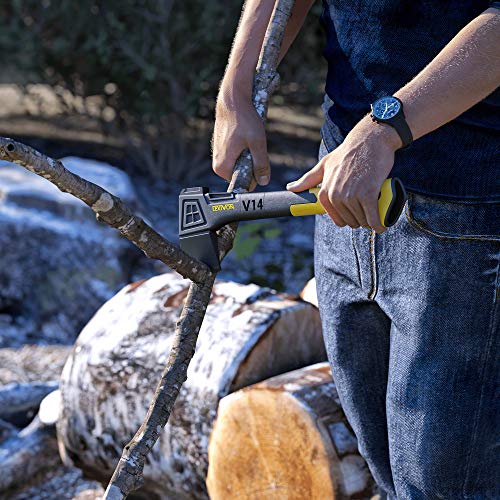 LEXIVON V14 Camping Hatchet, 14-Inch Axe | Ergonomic TPR Grip, Lightweight Fiber-Glass Composite Handle | Protective Carrying Sheath Included (LX-V14) - Image 4