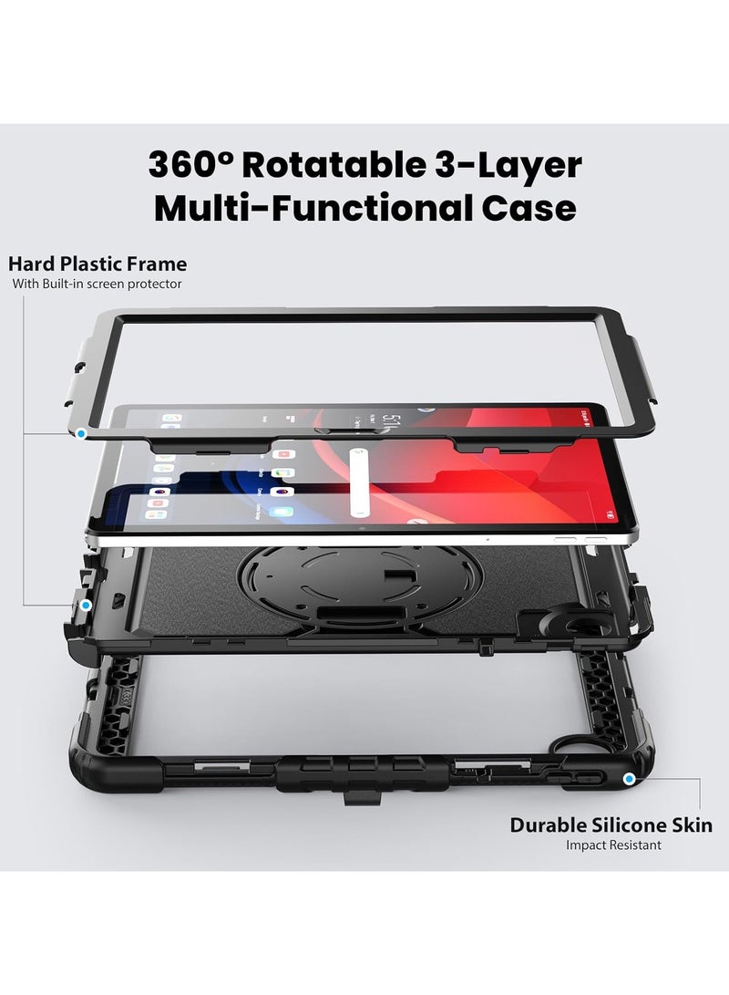 general Lenovo Tab M11 11 inch TB-330FU/TB-331FC, Full Body Protective Shockproof Case with 360 Degrees Rotating Hand Strap/Stand/Screen Protector/Pencil Holder - Image 3