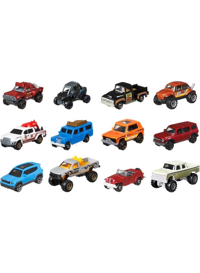 MATCHBOX Adventure Variety Pack Of 12 Diecast 164 Scale Trucks Offroad Cars & Suvs Rescue Vehicles & Jeeps Toy For Kids 3 Years Old & Older - Image 2