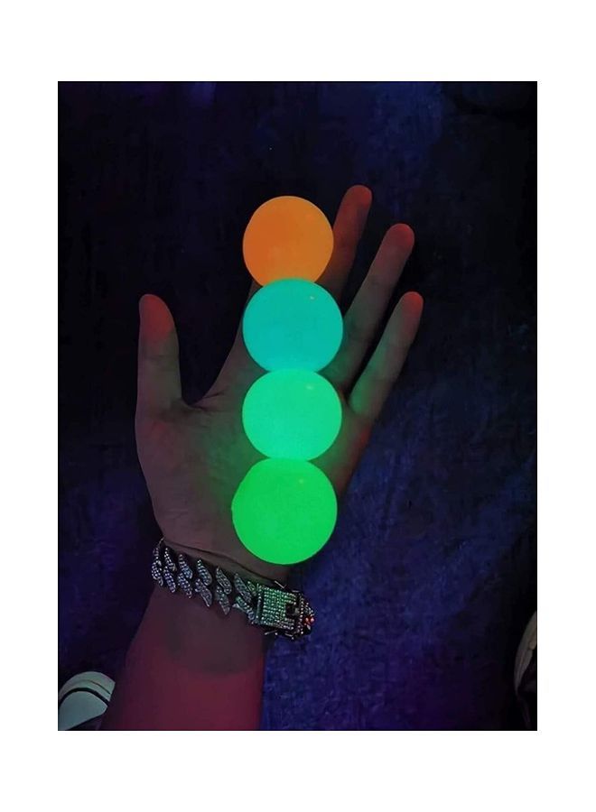 NIBEMINENT 4-Piece Glowing Stress Relief Sticky Balls - Image 2