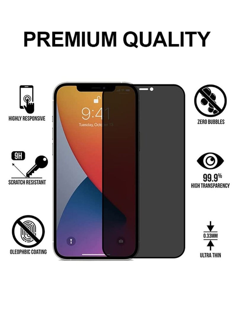 DIGI CORE iPhone 12 Pro Max Privacy Screen Protector 6.7 Inch Anti Spy Privacy Tempered Glass For Apple iPhone 12 Pro Max 6.7 Inch Tempered Privacy Glass Screen Protector - Image 2