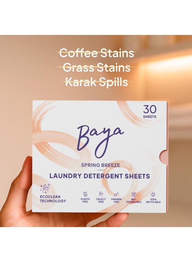 Baya Spring Breeze Laundry Detergent Sheets 30 Sheets - Image 5