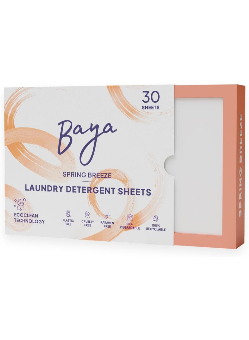 Baya Spring Breeze Laundry Detergent Sheets 30 Sheets - Image 1