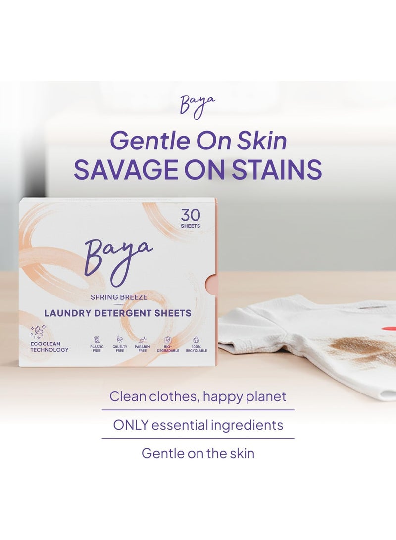 Baya Spring Breeze Laundry Detergent Sheets 30 Sheets - Image 4