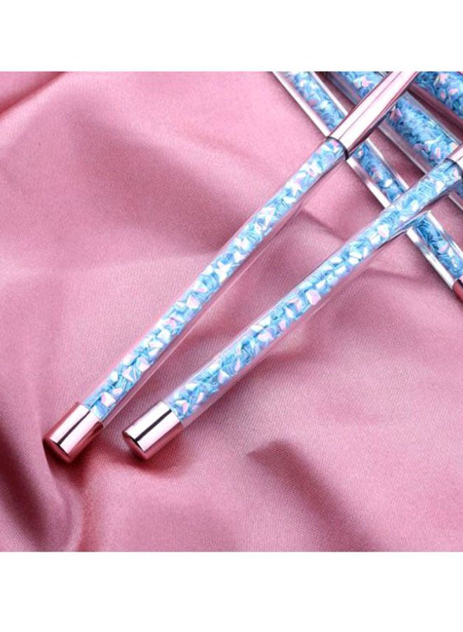 Beauenty 7-Piece Glitter Makeup Brush Set Blue/Rose/Gold/Pink - Image 2