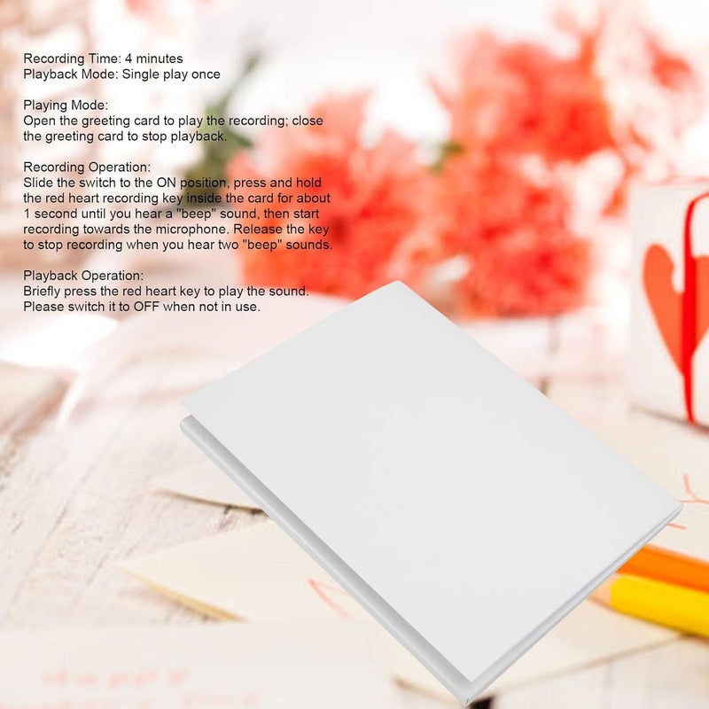 Zopsc Blank Voice Recordable Greeting Card, Personalized Audio Message Voice Recordable Greeting Card for Birthday, Christmas, Weddings Thanksgiving, Up to 4 Minutes - Image 2
