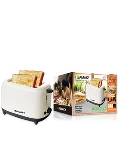 JAMAKY Toaster Daily Collection with Italian technology JMK2701 , 2 Slice , anti scald toaster , 7 temperature settings , 700W , 2 Slots With Bun Warmer , Convenient and easy to use - White  - Image 1