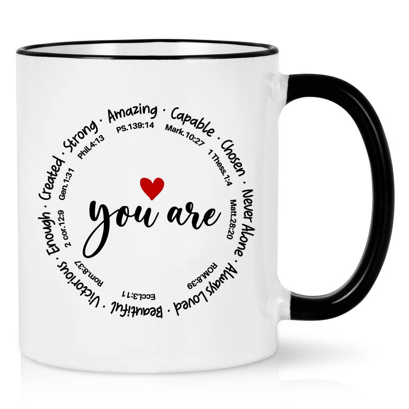 Cabtnca Christian Gifts for Women You Are Amazing Coffee Mugs Religious Inspirational Spiritual Faith Gifts Birthday Christmas Gift for Friends Coworkers 11Oz - Image 2