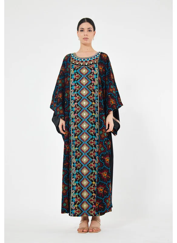 ذوق Scoop Neck Embroidered Jalabiya