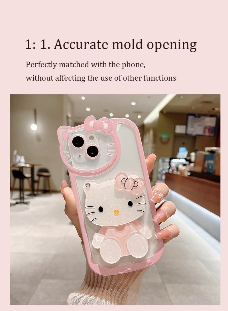 X-level iPhone 15  Plus Case cover cat Pattern with camera len protector anti-scratch anti-drop Strap for Women Girls, Soft TPU Full Protective Cover back comfortable touch feeling accessory - Image 4