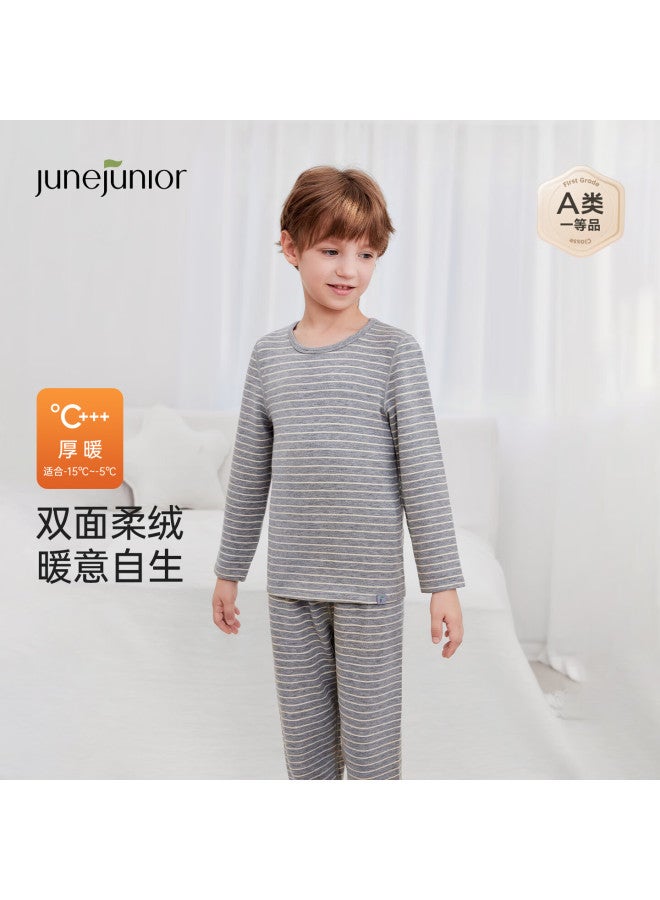 Junejunior [babylove Sub-brand] Children's Thermal Underwear Set Autumn Winter Boys Girls Moisture-wicking Base Layer Pajamas Long Johns - Image 1