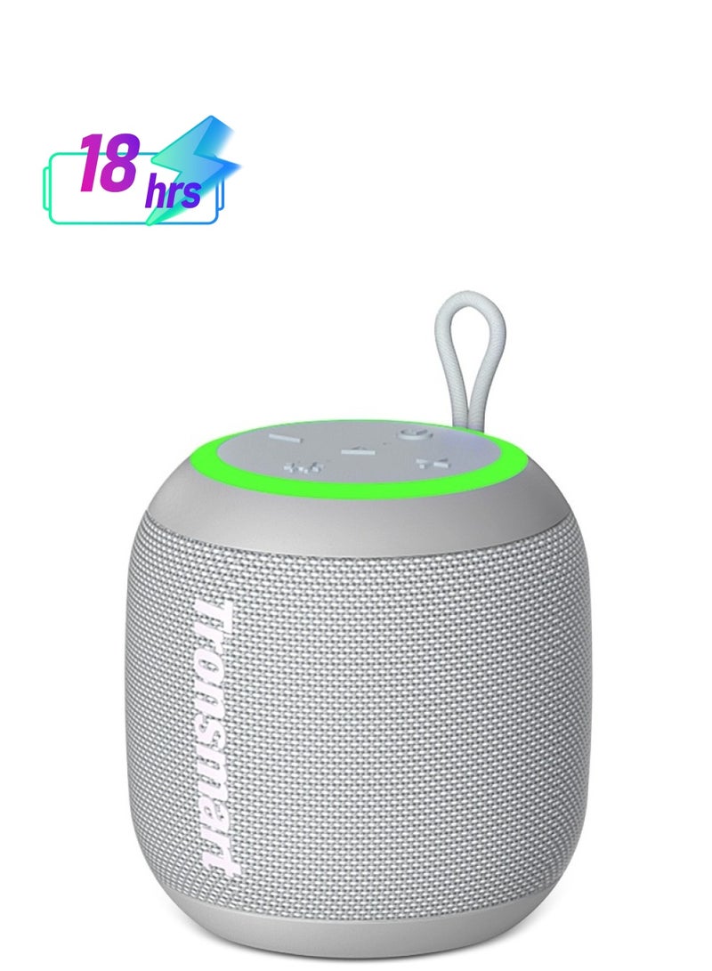 Tronsmart T7 Mini Portable Bluetooth Speaker 5.3, 15W, 18 Hours Playtime, 360° Stereo Sound, IPX7 Waterproof, for Home, Outdoor, Travel (Grey) - Image 1
