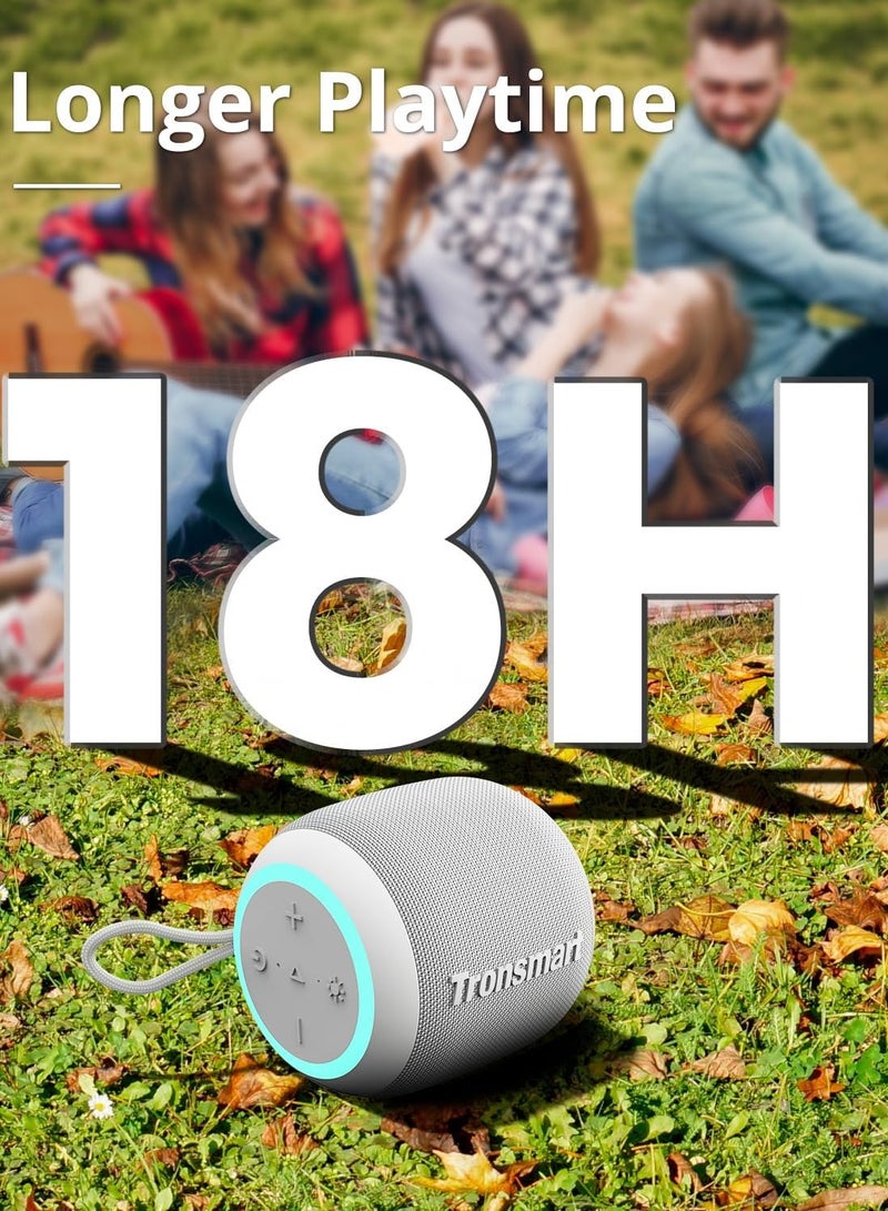 Tronsmart T7 Mini Portable Bluetooth Speaker 5.3, 15W, 18 Hours Playtime, 360° Stereo Sound, IPX7 Waterproof, for Home, Outdoor, Travel (Grey) - Image 4