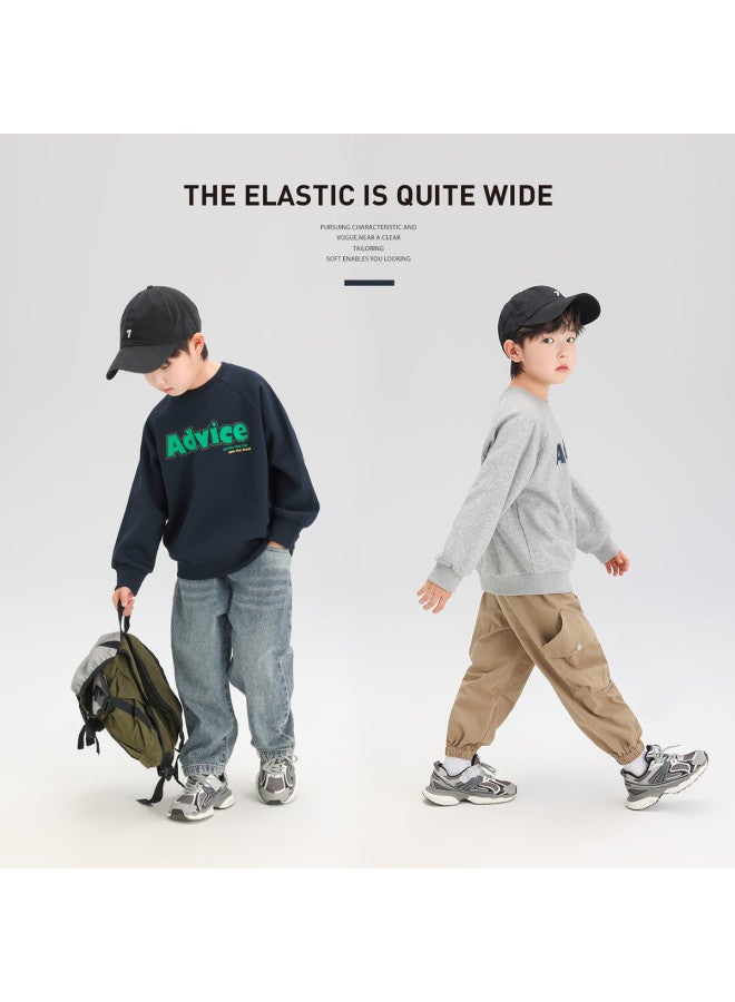 Zuoxi Boys' Hoodies Spring/fall Kids' Top Loose Fit Sporty Casual Thin Outerwear Stylish Unisex Big Kids' Clothing - Image 5