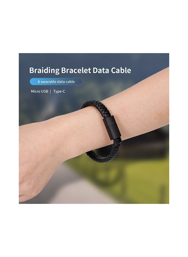 Creative Braiding Bracelet Data Cable Micro USB Interface  - Image 2