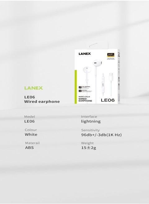 Interface: lighting（C100 PCBA plug） Sensitivity :96db+/-3db(1K Hz) Microphone sensitivity:-42+/3db Impedance:42Ω Wire length: 1.2m