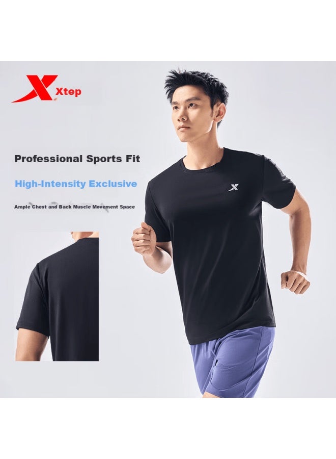 Xtep Men's Summer Quick-dry Sports T-shirt Ice Silk Outdoor Training Student Top