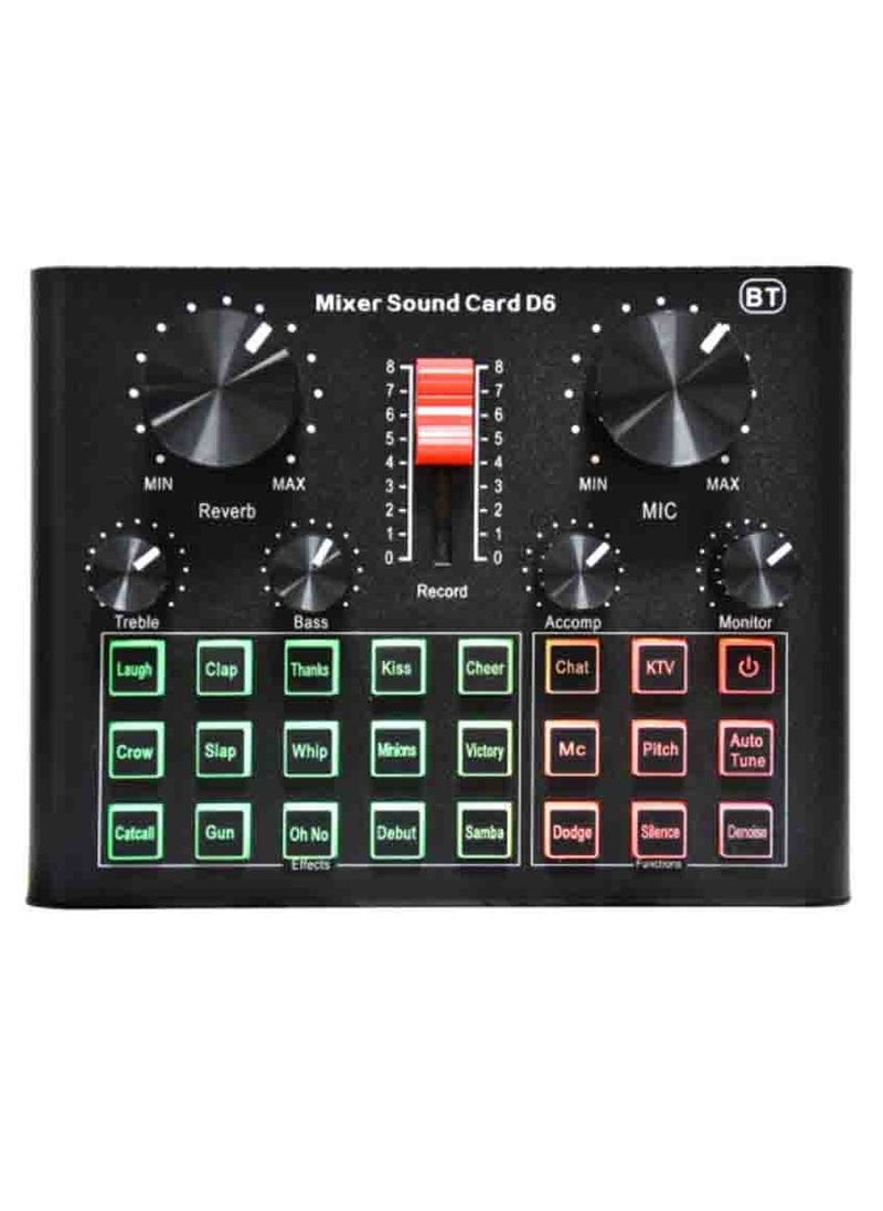 Mi VAZA D6 Sound Card Mobile Phone Computer Recording Anchor Live Singing Song Artifact  - Image 1