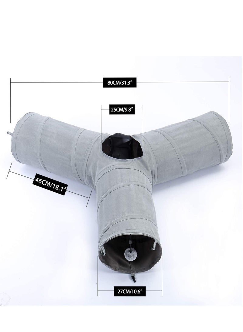 Alissa Cat Tunnel Collapsible 3 Way Cat Play Tube 10.5 Inches in Diameter 80x80x27cm - Image 2