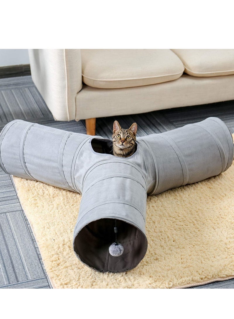 Alissa Cat Tunnel Collapsible 3 Way Cat Play Tube 10.5 Inches in Diameter 80x80x27cm - Image 5