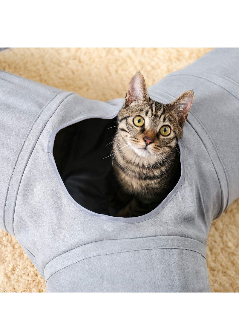 Alissa Cat Tunnel Collapsible 3 Way Cat Play Tube 10.5 Inches in Diameter 80x80x27cm - Image 4
