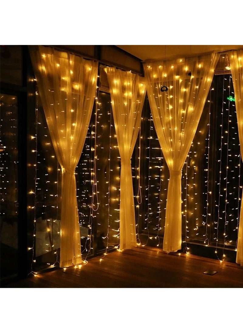 Technosmart 3x2 Meter Curtain with LED Animation, 12 Fringes, 240 LEDs, Plug, Addable 8 Functions  - Image 2