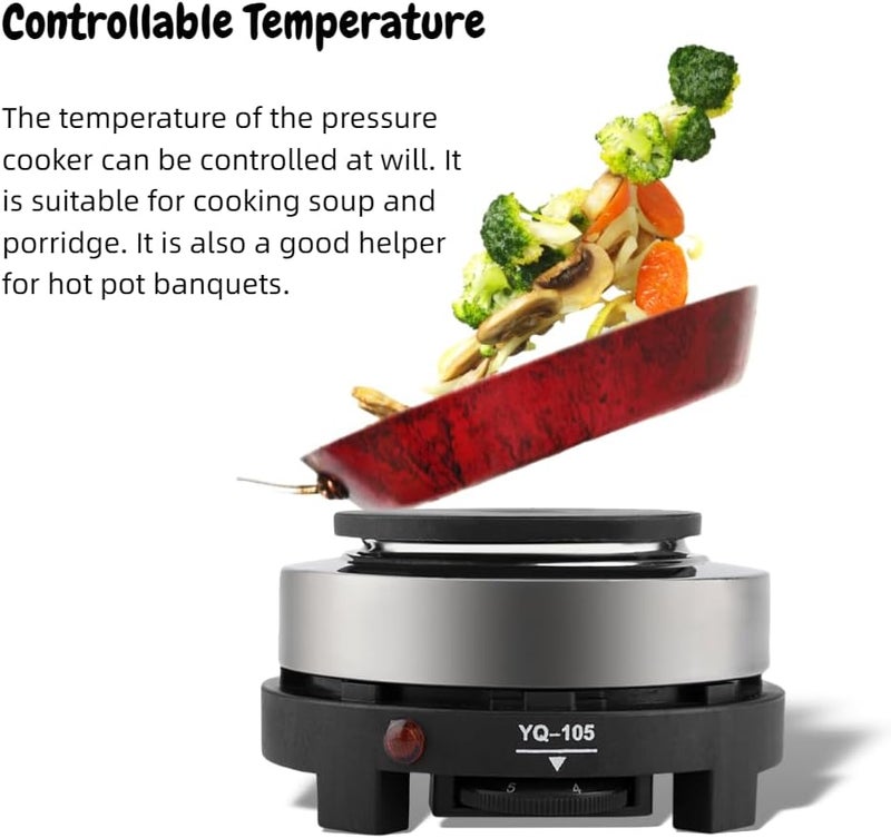 كلاراكو موقد كهربائي صغير محمول، موقد ساخن بقوة 500 واط، سخان منزلي متعدد الوظائف، سهل الاستخدام (قابس أمريكي 110 فولت) - Image 3