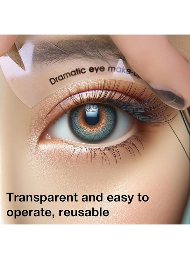 3Pcs Quick Make-Up Stencils Kit for Eyeliner, Eyebrows, and Eye Shadow - Versatile Shapes for Diverse Makeup Styles, White - Image 5