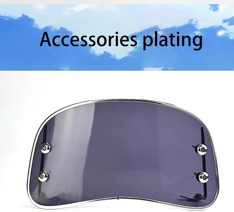 Retro Motorcycle Scooter Windshield, Electric Semi-Circular Front Shield for Pedal Bikes, Durable Design, Perfect for Enhanced Visibility and Protection - Image 4