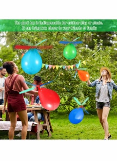 KASTWAVE Balloon Helicopter, Balloon Flying Toy, 5-Pack Multicolor Outdoor Flying Toys, Birthday Party Decorations Supplies, Gift for Boys Girls Outdoor Sport Scientific Educational, Family Playing Outdoors  - Image 3