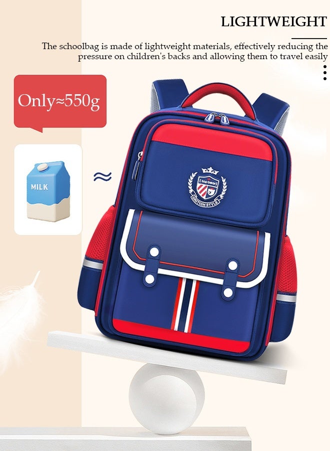 DUNISO Kids School Backpack, Large Capacity Backpack for Boys, Lightweight Schoolbag for Teen Boys Bookbag with Compartments Reflective Strip, Watrer Resistant Bookbag for Elementary Primary School - Image 4